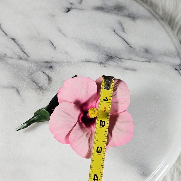 Vintage Napoleon Italian Capodimonte Hibiscus Porcelain Flower - Picture 8 of 8